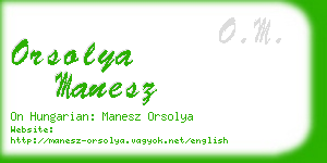 orsolya manesz business card